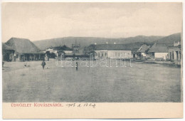 * T2/T3 1906 Kovászna, Covasna; Fő Tér, Pokolsár Fürdő / Main Square, Spa, Bath (EK) - Non Classés