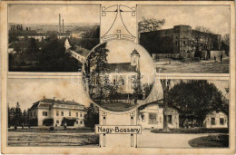* T3 1912 Nagybossány, Velké Bosany (Bossány); Vár, Kastély, Bőrgyár, Templom / Castle, Leather Factory, Church (fl) - Non Classés
