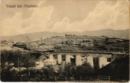 T2/T3 1917 Nyitrabánya, Handlová, Krickerhau; Vasúti Híd (viadukt), Vonat, Gőzmozdony. Keresztény Fogyasztási Szövetkeze - Non Classés