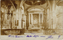 * T2/T3 1900 Selmecbánya, Schemnitz, Banská Stiavnica; Német Templom, Belső / German Church, Interior. Photo (EK) - Non Classificati