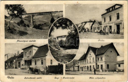 T2/T3 1941 Volóc, Volovec, Volovets; Kisszolyvai Viadukt, Vasúti Híd, Fő Utca, Cikta üzlet, Szövetkezeti Szálló, MÁV Pál - Non Classés