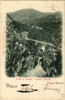 * T2/T3 1900 Fiume, Rijeka; Stretto Di Fiumara / Fiumara-Schlucht / Fiumara-szoros, Híd / Bridge, Fiumara Strait (EK) - Ohne Zuordnung