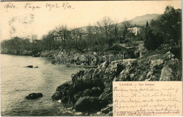T2/T3 1903 Lovran, Lovrana, Laurana; Das Seebad / Beach, Bath (EK) - Non Classés