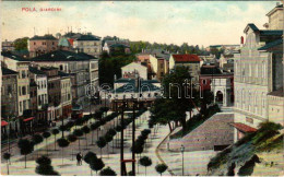 T2/T3 1909 Pola, Pula; Giardini / Square, Tram. G. Fano, POla, 1908/9. No. 7. (Rb) - Sin Clasificación