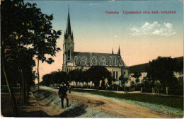 T2/T3 1914 Palánka, Bácspalánka, Backa Palanka; Újpalánkai Római Katolikus Templom. Gruda Pál Kiadása / Catholic Church - Unclassified