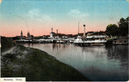 T2/T3 1913 Pancsova, Pancevo; Temes-part, Kikötő, Gőzhajó / Timis Riverside, Port, Steamship (EK) - Ohne Zuordnung