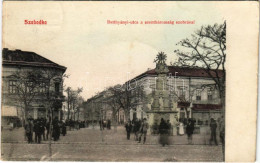 * T2/T3 1908 Szabadka, Subotica; Batthyány Utca, Szentháromság Szobor, üzletek. Lipsitz Kiadása / Street View, Holy Trin - Non Classés