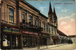 * T3 1918 Szabadka, Subotica; Utca, üzletek / Street View, Shops (kopott Sarkak / Worn Corners) - Ohne Zuordnung