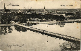 T2/T3 1915 Újvidék, Novi Sad; Látkép, Pontonhíd. Klein Mariska Kiadása / General View, Pontoon Bridge (EK) - Sin Clasificación