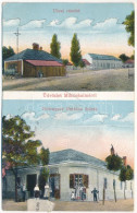 T2/T3 1921 Miklóshalma, Miklósfalu, Nickelsdorf; Utcai Részlet, Schragner Ferenc üzlete és Saját Kiadása / Street View,  - Sin Clasificación