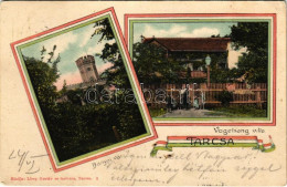 T2/T3 1905 Tarcsa, Bad Tatzmannsdorf; Bányai Vár és Vogelsang Villa. Löwy Gusztáv és Testvére Kiadása, Magyar Szalagos K - Non Classés