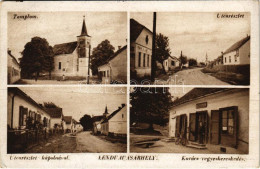 T2/T3 1944 Dobronak, Lendvavásárhely, Dobrovnik; Templom, Utca, Posta, Kápolna, Kovács üzlete, Kerékpár / Church, Street - Unclassified