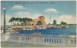 T1/T2 1950 Bradenton (Florida), Memorial Pier And Yacht Basin - Non Classés