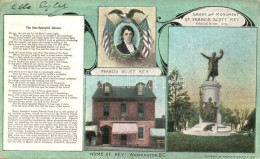 T2/T3 1911 Washington, Home, Grave And Monument Of Francis Scott Key. Art Nouveau (EK) - Non Classés