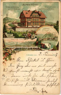 T2/T3 1897 (Vorläufer!) Graz (Steiermark), Alpen-Hotel, Stubenberghaus Auf Dem Schöckel (Schöckl) / Alpine Hotel. Lith.  - Sin Clasificación