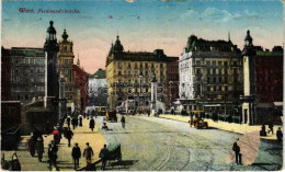 T3 Wien, Vienna, Bécs; Ferdinandsbrücke / Bridge, Tram, Automobile + "Zensuriert K.u.K. Zensurstelle Feldkirch 374" (sur - Ohne Zuordnung