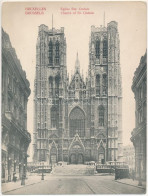 * T3 Bruxelles, Brussels; Eglise Ste. Gudule / Church Of St. Gudule, Automobile. Big Postcard (18 Cm X 14 Cm) (EB) - Unclassified