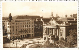 T2 1938 Brno, Brünn; Mestské Divadlo / Stadttheater / Theatre, Shops, Automobile - Ohne Zuordnung