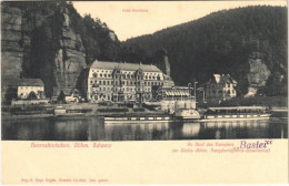 * T2 Hrensko, Herrnskretschen; Hotel Herrnhaus. An Bord Des Dampfers "Bastei" Der Sächs.-Böhm. Dampfschiffahrts-Gesellsc - Non Classés