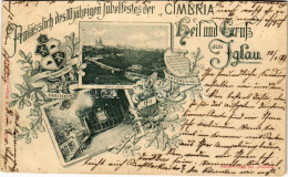 * T4 1899 (Vorläufer) Jihlava, Iglau; Anlässlich Des 10 Jährigen Jubelfeste Der Cimbria. Heil Und Gruss Aus Iglau. Cimbe - Unclassified