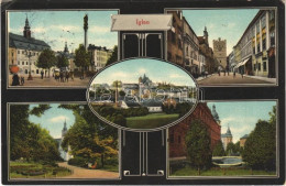 T2/T3 1916 Jihlava, Iglau; Multi-view Postcard: Main Square, Shop Of Alois Nessl. Révész + "K.u.K. Bahnhofkommando In Ig - Non Classés