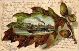 T3 1903 Litomerice, Leitmeritz; Art Nouveau, Emb. Litho (pinhole) - Non Classés