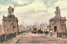 ** T1 Praha, Prag; Most Palackého / Bridge, Tram. F. Jedlicka S III. C. 22. S: J. Safaríka - Unclassified