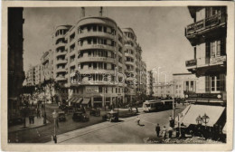 T2/T3 1949 Cairo, Street View, Tram, Automobles, Shops (Rb) - Ohne Zuordnung