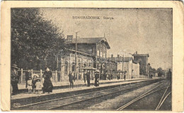 T3 1915 Radomsko, Nowo-Radomsk, Noworadomsk; Stacya / Railway Station, Train, Locomotive + "K.u.K. Feldhaubitzmunitionsk - Ohne Zuordnung