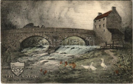 T2/T3 1910 East Linton, The Old Bridge, Coat Of Arms (EK) - Unclassified