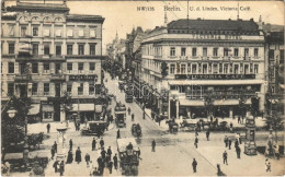 T2/T3 1913 Berlin, Unter Den Linden, Victoria Café / Street View, Hotel And Café, Shops, Automobiles, Autobus, Horse-dra - Non Classés