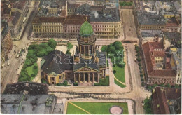 ** T2/T3 Berlin, Französischer Dom. Farbige Fliegeraufnahme / Cathedral, Tram, Aerial View (EK) - Unclassified