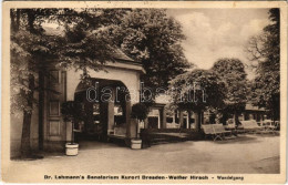 T2/T3 1929 Dresden, Weisser Hirsch, Dr. Lahmanns Sanatorium Kurort, Wandelgang / Sanatorium (EK) - Unclassified