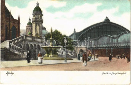 ** T2/T3 Köln, Cologne; Partie A. Hauptbahnhof / Railway Station. Heliocolorkarte Von Ottmar Zieher 4643. (from Postcard - Unclassified
