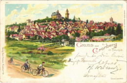 T2/T3 1901 Kronberg Im Taunus, General View, Bicycles. Verlag Emil Dotzert. Kunstanstalt Aug. Finkenrath Söhne 447. Art  - Sin Clasificación