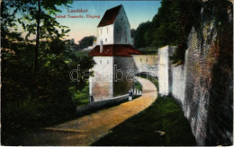 T2/T3 1918 Landshut, Schloss Trausnitz, Eingang / Castle Gate, Entrance, Litho (EK) - Ohne Zuordnung