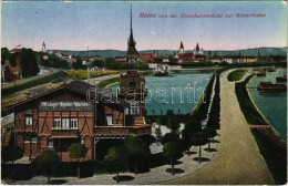 * T2/T3 1919 Mainz, Von Der Eisenbahbrücke Mit Winterhafen, Mainzer Ruder Verein / Street View, Winter Port, Rowing Club - Non Classificati