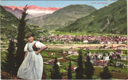 * T2 Bolzano, Bozen (Südtirol); Gruß Aus... General View, South Tyrolean Folklore. Gerstenberger & Müller 353. - Sin Clasificación