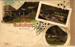 T2/T3 1898 (Vorläufer) Fortezza, Franzensfeste (Südtirol); Grüsse Aus Franzensfeste Brennerbahn Tirol, Bahnhof, Stations - Non Classificati