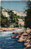 T2/T3 1918 Merano, Merano (Südtirol); Passerpartie Gegen Den Steinernen Steg / Bridge, Riverside, Villa, Spa (EK) - Ohne Zuordnung