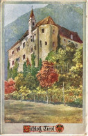 T2/T3 1918 Merano, Merano (Südtirol); Schloss Tirol Bei Meran (Tirolo) / Castle. Deutsche Schulverein Karte Nr. 337. Art - Non Classés