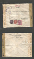 IRAQ. 1944 (2 Jan) Baghdad - USA, NYC. Censored Multifkd Envelope + Censor Cachet. Transatlantic Routing. Fine. - Iraq