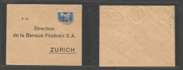 IRAQ. 1921 (8 May) British Occup Issue Baghdad - Zurich, Switzerland. 2 1/2 Anna Blue Ovptd Rate Fkd Env, Tied Cds. - Iraq