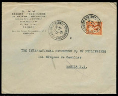 INDOCHINA. 1941 (11 March). Saigon - Philippines. Fkd Env. Scarce Dest Uncensored. - Asia (Other)