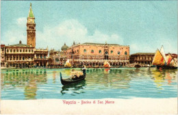 ** T1 Venezia, Venice; Bacino Di San Marco / Port, Gondola, Litho - Sin Clasificación