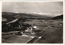 ** T2 Bern, Flugplatz Bern Mit Alpen. Luftbild "Alpar" No. 3157. / Airfield, Airport. Aerial View - Sin Clasificación