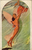 T4 1925 Erotic Lady Art Postcard S: Carlon Schwab (lyuk / Pinhole) - Non Classificati