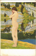 ** T3 Reflexe. Serie X. 1. Jugend Postkarte / Erotic Nude Lady Art Postcard S: Jules Courvoisier (wet Corner) - Unclassified