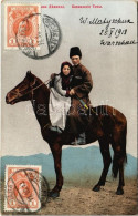 T2/T3 1913 Enlevement D'une Jeune Fille. Types De Caucase / Caucasian Folklore, Kidnapping The Bride. TCV Card (EK) - Non Classés