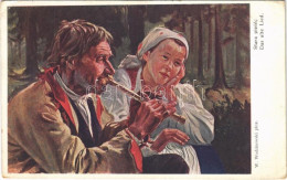 T2/T3 1916 Stara Piesn / Das Alte Lied / Polish Folklore Art Postcard S: W. Wodzinowski (EK) - Unclassified